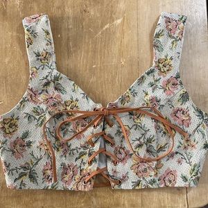 Cider Corset Front Crop Top